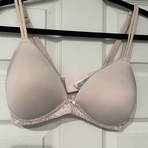 DKNY Blush Lace Trim Bra